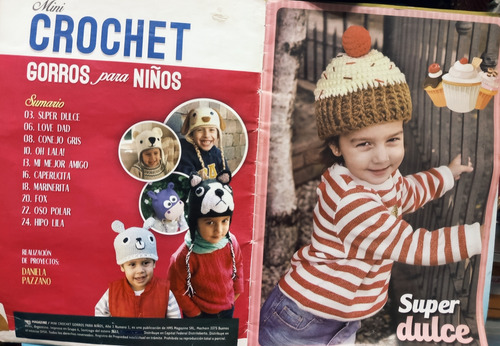 Gorros En Crochet P/niños X 3 Revistas Con Regalos