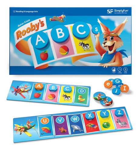 Juego Simplyfun Roobys Abcs Pre-k Alphabet 1-4 Jugadores 3+