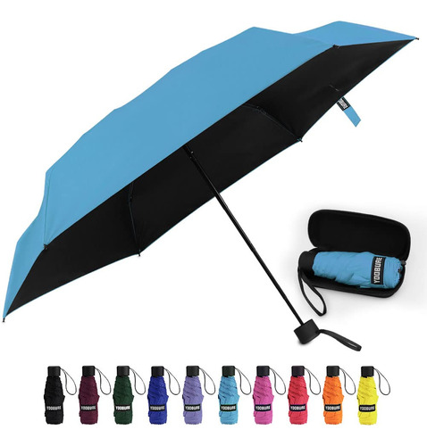 Yoobure Mini Paraguas Pequeno Con Estuche Ligero Diseno Comp