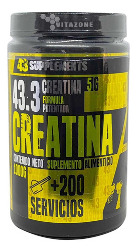 Imagen 8 de 12 de Creatina 1 Kg 200 Servicios 43 Supplements