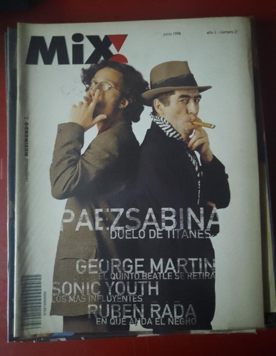 Revista Mix 21 De Musimundo 1998 Paez Sabina Sonic Youth