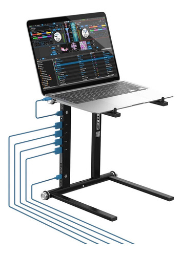 Soporte Para Dj Laptop Con Hub Usb Y Usb C Reloop Stand Hub Color Negro