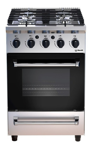 Cocina Morelli Ferro 550 Gas 4 Hornallas Puerta Con Visor