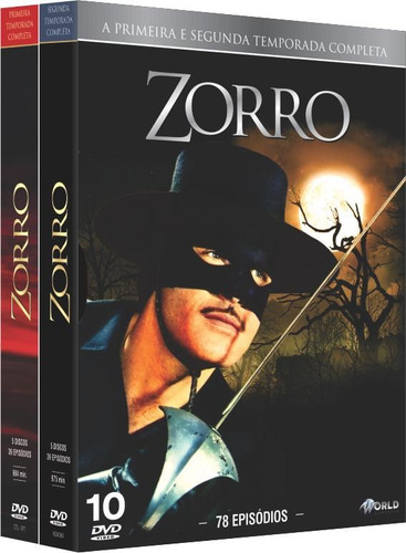 Box Zorro - Primeira E Segunda Temporada - 10 Discos