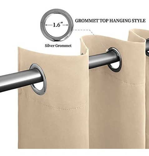 Cortinas Easy-going Aislamiento Termico Color Beige Suave