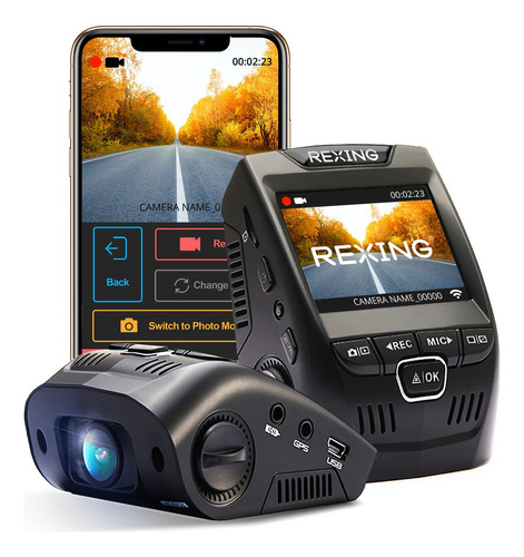 Rexingusa V1-4k Ultra Hd Camara De Tablero De Coche Con Pant