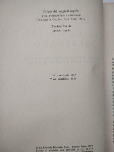 El Lenguaje Olvidado Fromm Erich (Usado)