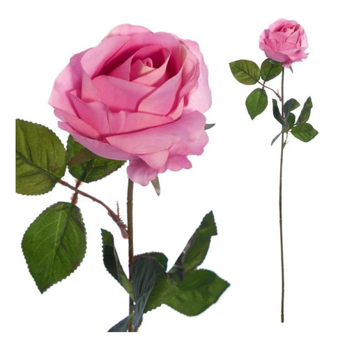 1 Rosa Artificial 77cm Flores Realistas Decoracion Color Mnr