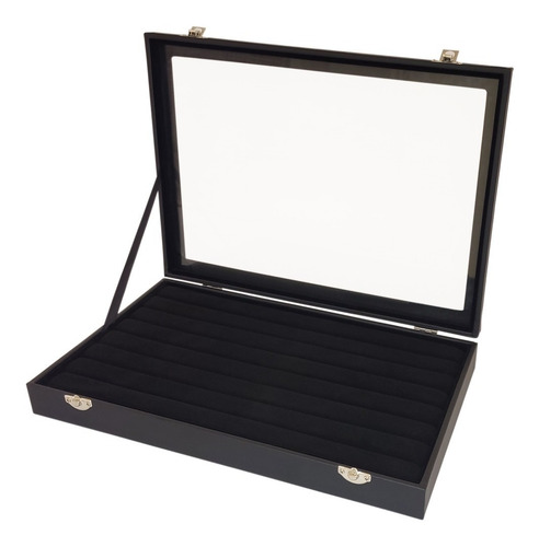 Imagen 7 de 10 de Estuche Terciopelo Caja Porta Anillos Con Tapa Exhibidor