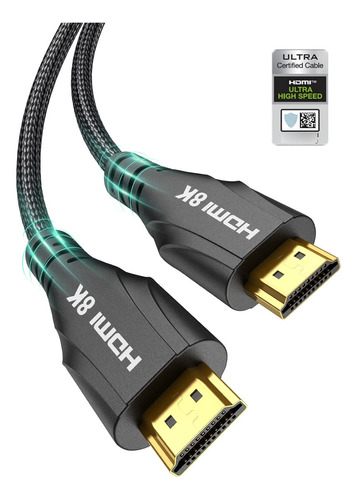 Cratree Cable Hdmi 8k De 6.6 Pies  Cable Hdmi De Ultra A.