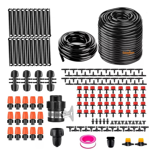Kit Riego Goteo 40+10 Metros Ahorro Agua 177 Piezas