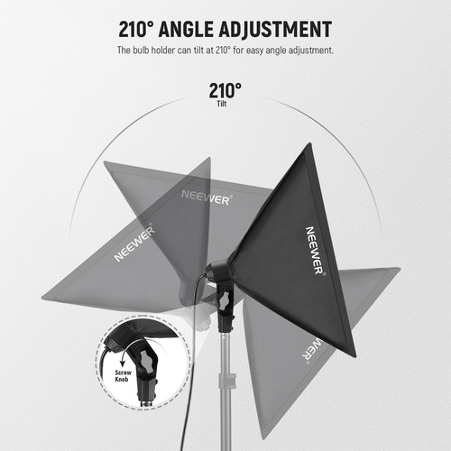 Neewer 35w Softbox Kit De Iluminación Led Luz 60x60cm, 5700k