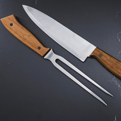 Set Cuchillo Tenedor Prm Wayu Con Revestimiento