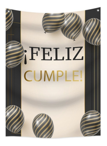 Letreros Happy Happy Birthday 1.5x3 Mts