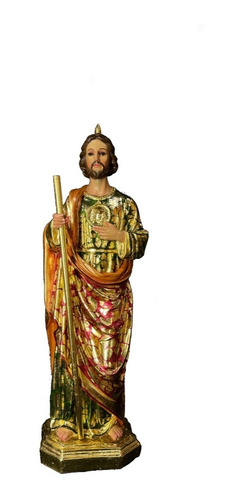 Imagen 1 de 3 de Figura De San Judas Tadeo 56 Cm Estofado Hoja De Oro