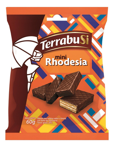 Oblea mini Rhodesias chocolate x 60gr