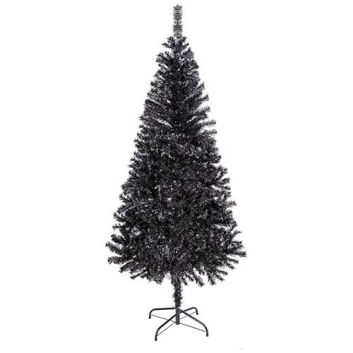 Árbol De Navidad Artificial Negro De 5 Pies 400 Ramas,...