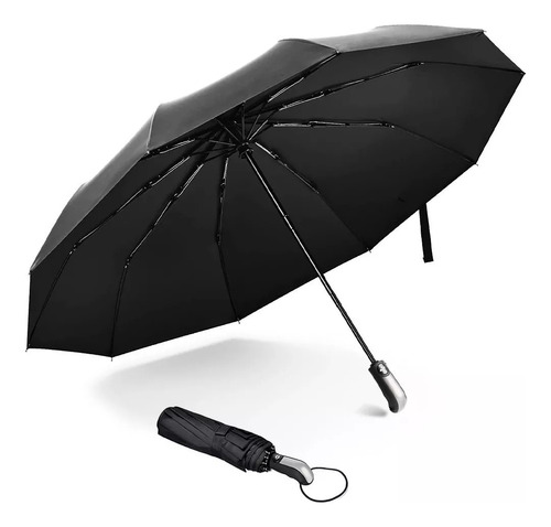 Paraguas Sombrilla Para Lluvia Y Uv Automático Con 10varilla