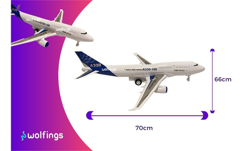 Imagen 3 de 10 de Avion Gigante De Juguete A Friccion Juego Con Luz Y Sonido