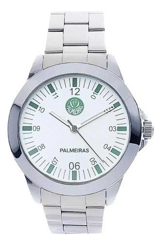 Relógio Masculino Sport Bel Palmeiras Sep23-003-1 Prata Fundo Branco