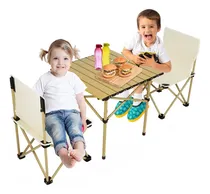 Comprar Mesa Y Sillas Plegables Camping Infantil Para Niños Color Beige