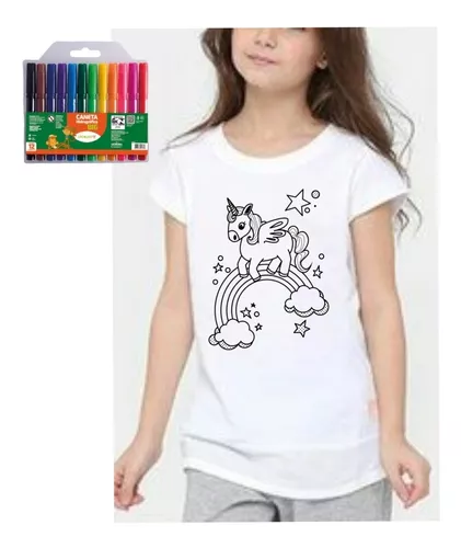 Camisetas Kawaii Meninas Unicórnio Aniversário Número 1-9 Anos De Idade  Festa De Infantil Roupas Infantis Bonitas