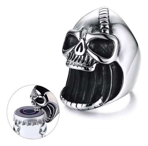 Anillo De Calavera Con Abridor De Botellas De Cerveza Para H