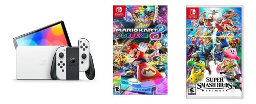 Nintendo Switch Oled 64gb Blanco Nueva Generación + 2 Juegos