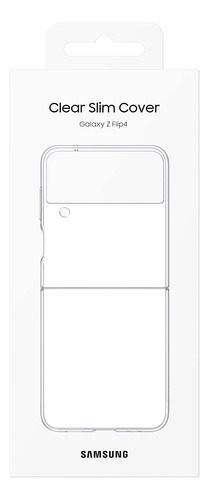 Funda Oficial Delgada Para Samsung Z Flip 4 Transparente