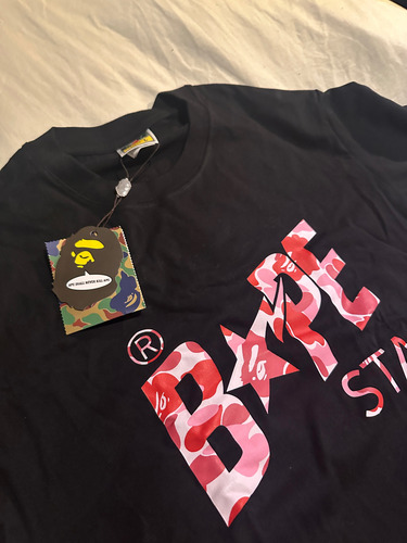 Remera Bape Sta Negra Estilo Streetwear