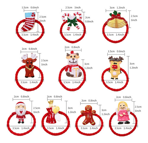 / Pack Of 20 El Cabello Navideños Lazos For El Cabello