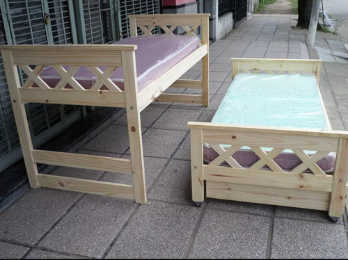 Cama Nido Madera Maciza Resistente