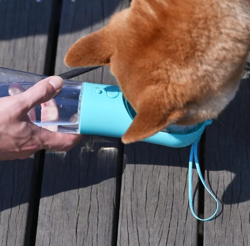 Botella Dispensador De Agua Portátil Para Mascotas 350ml