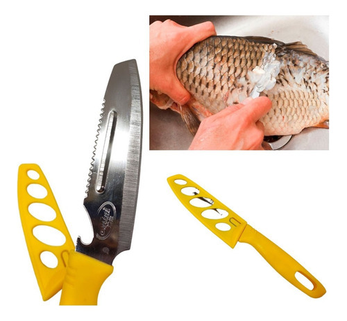 Cuchillo Para Escamar Pescado Y Desatador De Tapas