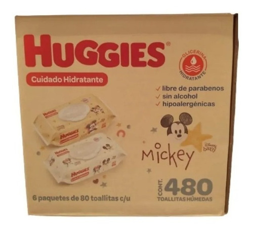 Toallitas Humedas Huggies Mickey Mouse 480 Pz6