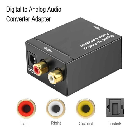 Adaptador Convertidor Conversor Audio Digital Optico A Rca