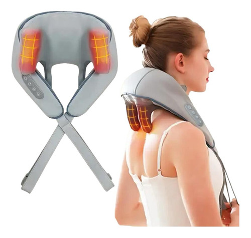 Masajeador Inalámbrico Para Cuello Y Cervical Con Calor