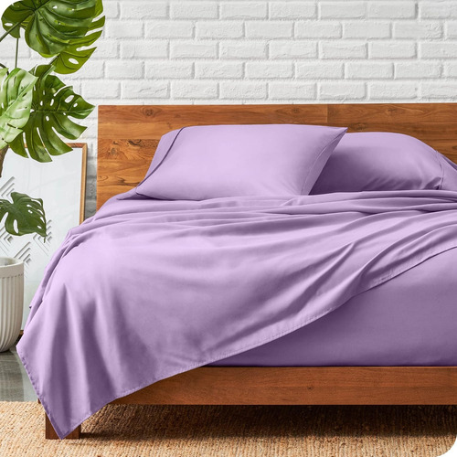 Bare Home - Juego De Sábanas De Microfibra Ultrasuave Color Lavanda Diseño De La Tela Único
