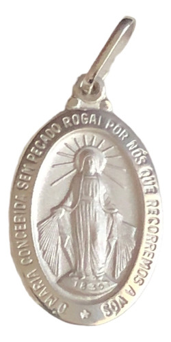 Medalha Nossa Senhora Das Graças Ouro Branco 18k Média Pingente Ns Graças Católico Nsa Graças Medalha Milagrosa