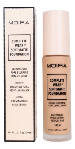 Base De Maquillaje Moira Tono 350w 30ml