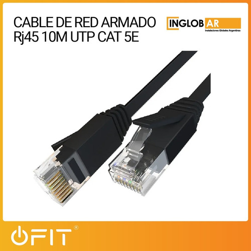 Imagen 2 de 10 de Cable De Red Armado Rj45 10 Metros Utp Cat 5e Exterior