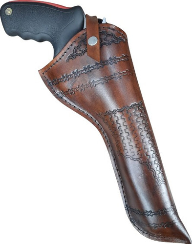 .357 .44 .454 Cano 8 3/8' Externo Sem Baleiro Telha Coldre Marrom