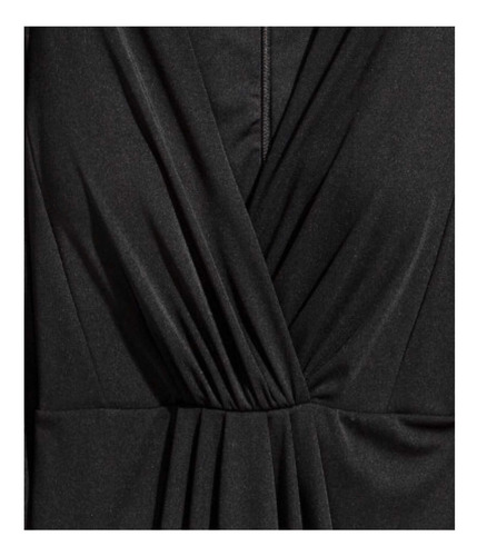 Vestido Largo Fiesta Manga Larga Tajo Escote H&m Mujer Nuevo