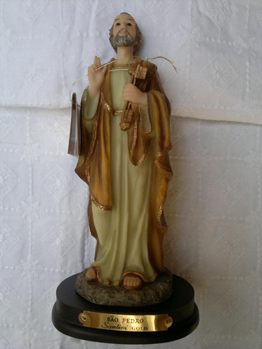 Estatua San Pedro Santini Dorada 20 Cm