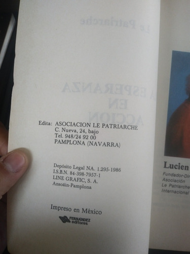 La Esperanza En Acción Le Patriarche Lucien J Engelmajer (Usado)