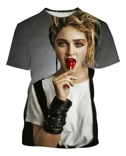 Camiseta Masculina Y Femenina Impresa En 3d De Madonna