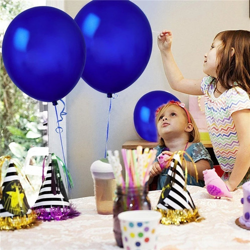 Globos Azul Redondo Látex R12 30cm Resistente Pack 50