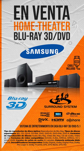 Home Theater Samsung Ht-e3500