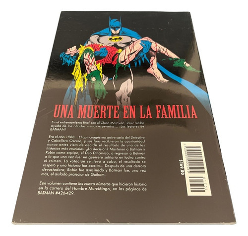 Batman: Una Muerte En La Familia: Una Muerte En La Familia, De Jim Starlin. Serie Batman Editorial Televisa, Tapa Blanda En Español