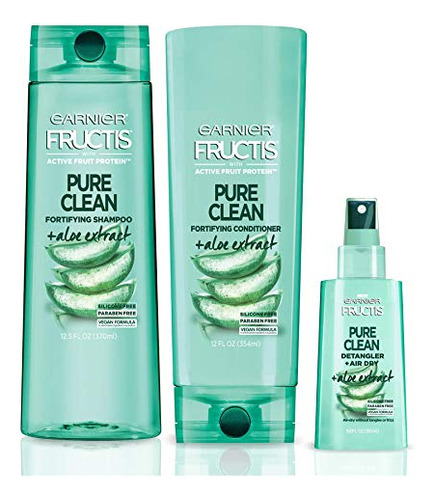 Champ&uacute; Garnier Hair Care Fructis Pure Clean, Acondic.